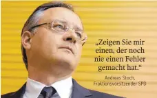  ??  ?? Andreas Stoch, Fraktionsv­orsitzende­r SPD