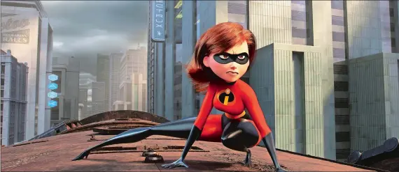  ?? DISNEY/PIXAR VIA AP ?? Holly Hunter voices the character of Helen/Elastigirl in “Incredible­s 2.”