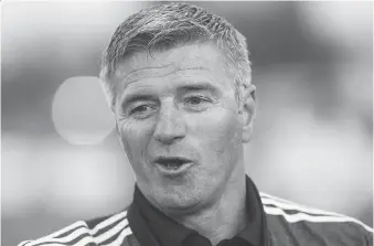  ?? IAN KUCERAK ?? Edmonton FC head coach Colin Miller is encouraged by what he saw of Canada’s men’s team at the Gold Cup. Canada advanced to the quarter-final round before losing to Jamaica.
