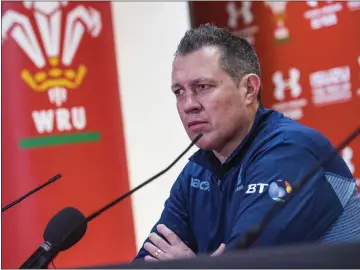  ??  ?? Scotland defence coach Matt Taylor believes Adam Hasting will benefit from Cardiff tilt