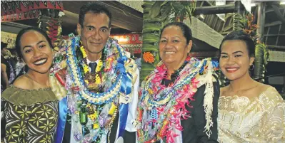  ?? Photo: Simione Haravanua ?? From left; Susana Lefaoseu, graduate Iosefa Niko Lafaoseu, Taofi Lafaoseu and Margaret Lafaoseu after the Pacific Theologica­l College graduation on November 8, 2018.