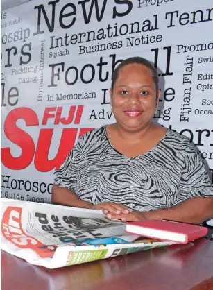  ?? Senior Subeditor Caroline Delaivoni-Ratucadra. ?? FijiSun