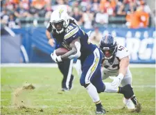  ?? JAYNE KaMIN-ONCEA/GETTY IMAGES ?? Melvin Gordon ended his year-long holdout on Thursday, and has reported to the Los Angeles Chargers.