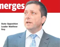  ??  ?? State Opposition Leader Matthew Guy.