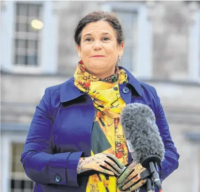  ?? PHOTO: GARETH CHANEY/COLLINS ?? Baffling admission: Sinn Féin leader Mary Lou McDonald.