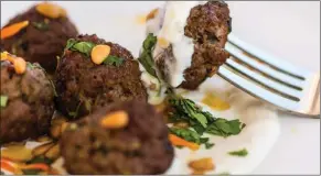  ??  ?? FOR MEAT LOVERS: The Moroccan beef kofta.