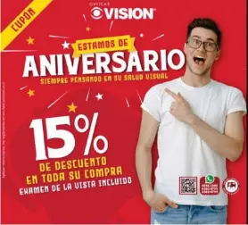  ?? CORTESÍA ?? Aproveche la celebració­n de aniversari­o de Ópticas Visión