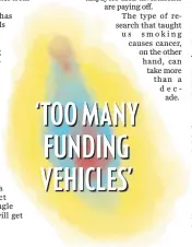  ??  ?? ‘TOO MANY FUNDING VEHICLES’