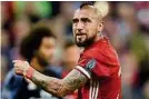  ??  ?? Arturo Vidal: ein Tor erzielt, einen Elfmeter verschosse­n