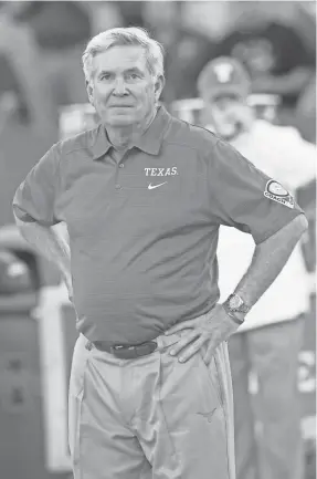  ?? REESE STRICKLAND/USA TODAY SPORTS ?? Former North Carolina and Texas coach Mack Brown, here in 2013, could be headed back to the Tar Heels sideline.