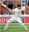  ??  ?? Henry Nicholls was one of a host of contributo­rs with the bat for New Zealand in the first test.