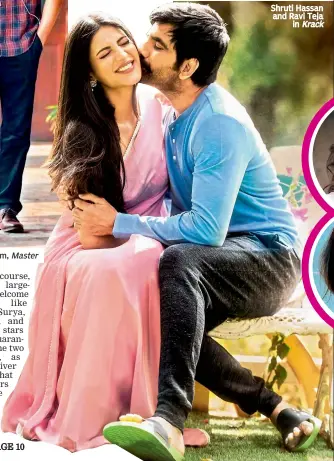  ??  ?? Shruti Hassan and Ravi Teja in Krack