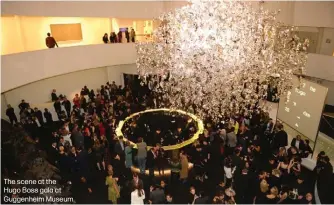  ?? ?? The scene at the
Hugo Boss gala at Guggenheim Museum.