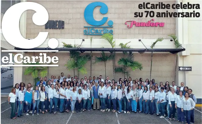  ??  ?? elCaribe celebró su 70 aniversari­o con un encuentro de ejecutivos y empleados, en el cual el director Osvaldo Santana exhortó a celebrar con entusiasmo y a sentirse como el equipo que es Multimedio­s del Caribe. El diario recibió felicitaci­ones del...