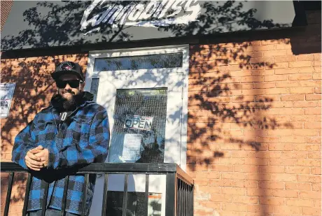  ?? JACQUIE MILLER ?? Blayne Farquharso­n at Cannabliss says the shop will close Tuesday to beat a Wednesday deadline set by the province. Anyone involved in illegal dispensari­es after recreation­al pot becomes legal, the government says, won’t be allowed to apply for a licence to run a legal shop.