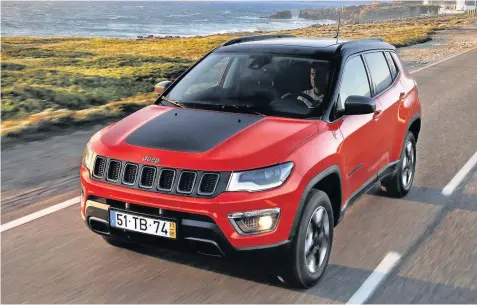  ??  ?? The Compass sits in the Jeep range above the smaller, funkier looking Renegade and below the larger Cherokee