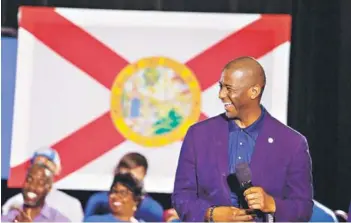  ??  ?? ► El candidato a gobernador Andrew Gillum, en un acto de campaña.