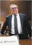  ?? Andrew Harnik / Associated Press ?? Andrew Wheeler arrives to testify before a Senate committee on Capitol Hill.