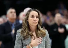  ?? Ronald Martinez, Getty Images ?? Becky Hammon of the San Antonio Spurs is the first full-time female assistant coach in NBA history.