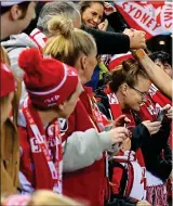  ??  ?? DELIGHTED: O’Riordan salutes the fans after making his debut for Sydney Swans in July