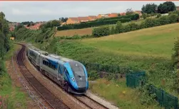  ?? (Wikimedia Commons/Alex Noble) ?? TransPenni­ne Express Class 802 802213 heads through Morley on July 20, 2020 heading for Leeds.