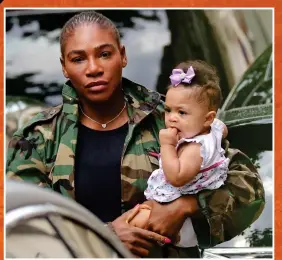  ??  ?? New mum: Serena Williams with baby Alexis last week