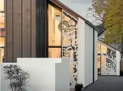  ?? DENNIS RADEMACHER ?? Ben Brady of Linetype Architectu­ral was commended in the ADNZ Canterbury Residentia­l Multiunit Dwelling Architectu­ral Design Award this year for these Papanui townhouses, which feature architectu­ral entry screens.