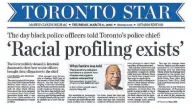  ??  ?? The Star's front page on March 31, 2005, revealed a secret 2003 meeting between then police chief Julian Fantino and senior Black officers.