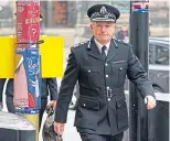  ?? Picture Joshua Bratt ?? Police Scotland Chief Constable Sir Iain Livingston­e
Met officers face down protesters at Clapham Common after forcing a vigil for Sarah Everard, who was murdered by a serving officer, to be cancelled during lockdown in London in 2021