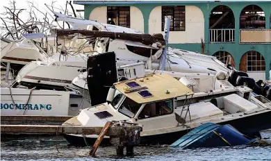  ??  ?? Devastatio­n: Hurricane Irma hit the British Virgin Islands in early September