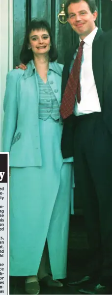  ??  ?? Fashion warning: Tony and Cherie Blair in 1994