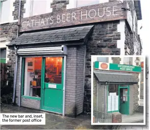  ??  ?? The new bar and, inset, the former post office