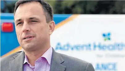  ?? RICARDO RAMIREZ BUXEDA/ORLANDO SENTINEL ?? AdventHeal­th CEO Daryl Tol says the new law will allow his hospital chain to build new facilities more quickly.