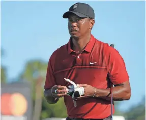  ?? JASEN VINLOVE/USA TODAY SPORTS ?? Tiger Woods is gearing up for The Masters, so he decided to play the Valspar Championsh­ip this week for the first time.