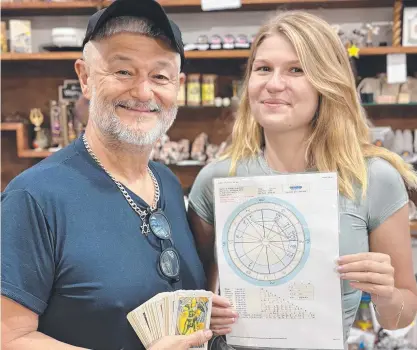  ?? ?? Tarot reader and psychic medium Michael Rowbotham and astrologer Wikitoria Ogorek from Chameleon New Age Salon in Surfers Paradise have revealed what is coming for the first quarter of 2024 on the Gold Coast.