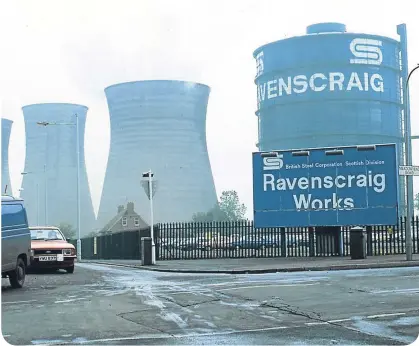  ??  ?? ■
The Ravenscrai­g steelworks, with its giant cooling towers, had dominated the skyline since the late 50s.