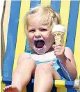  ??  ?? The amount of ice cream sold in Britain last year is equal to seven cones a person