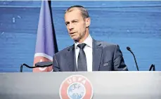  ?? /EFE. ?? Aleksander Ceferin, titular de la UEFA, criticó con dureza al mandamás de los ‘merengues’, Florentino Pérez.