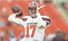  ?? KEN BLAZE, USA TODAY SPORTS ?? Brock Osweiler on where he stands: “Until we have an official Day 1 starter, I think I have a great opportunit­y here.”