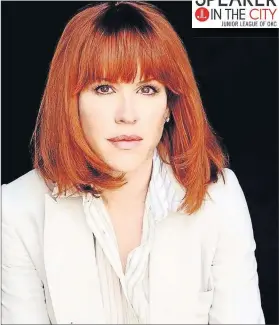  ?? [PHOTO PROVIDED] ?? American actress, musician and writer Molly Ringwald will headline the Junior League of Oklahoma City's annual Speaker in the City series March 24.