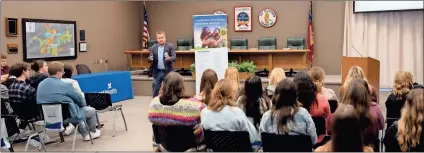  ?? Adventheal­th Gordon ?? Garrett Nudd presented a talk focused on health care careers to the Gordon County Chamber of Commerce’s Youth Leadership program on January 12, 2023.