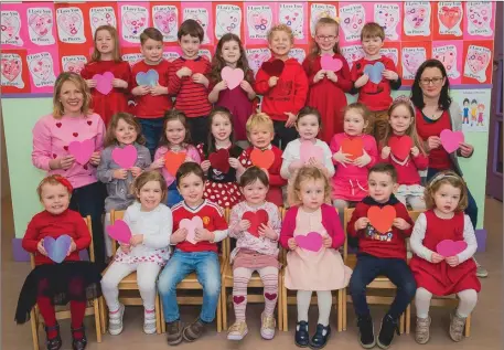  ?? Picture Marie Carroll-O’Sullivan ?? Love is in the air at Clearway Montessori. Owner/Teacher Ciara Culhane (left) &amp; Teacher Rose Mangan (right) pictured at the KDYS preparing for Valentines Day.