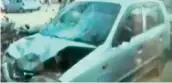  ??  ?? A video grab shows the damaged car.
