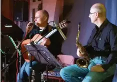  ?? Foto: Dietrich ?? Jazzmusik der Band Horch3 umrahmte überaus passend die Veranstalt­ung, indem die Musiker den unprätenti­ösen Grundton Sieger Köders aufgriffen.