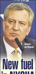  ??  ?? Mayor de Blasio