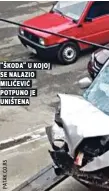  ??  ?? “Škoda“u kojoj Se nalazio Milićević POTPUNO je uništena