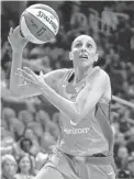  ??  ?? Mercury guard Diana Taurasi, who turned 37 on Thursday, has missed the start of the season while recovering from back surgery that she had on April 24.