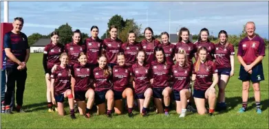  ?? ?? The Enniskille­n U18 Girls side that defeated a Clogher/armagh combined side at Mullaghmee­n on Sunday.
