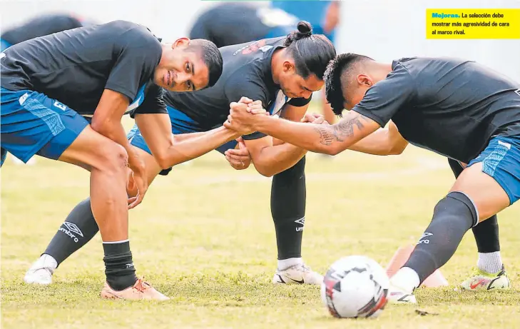  ??  ?? Mejoras. La selección debe mostrar más agresivida­d de cara al marco rival.