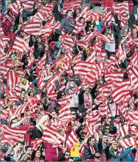  ?? FOTO: EFE ?? El Metropolit­ano vivirá el jueves un gran ambiente frente al Arsenal